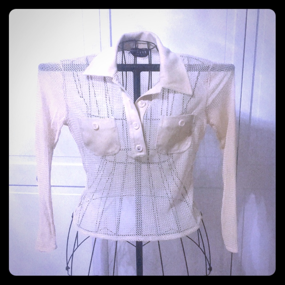Morgan & Co. Cream Button Down Shirt